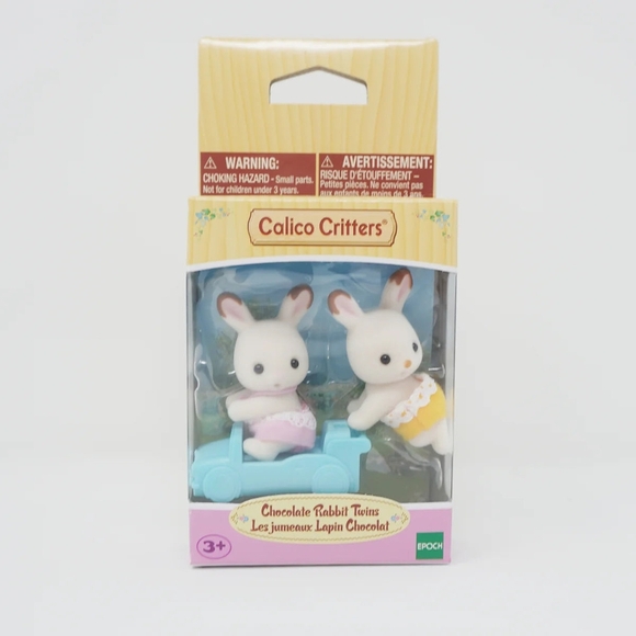 Calico Critters Chocolate Rabbit Twins Playset - Picture 1 of 7